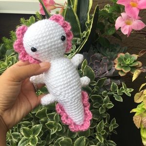 Crochet amigurumi axolotl